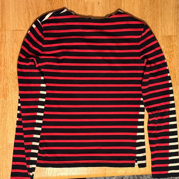 Stella McCartney Black and Cream Striped Long Sleeve Tee Size 44 RUNS SMALL - Picture 5 of 7